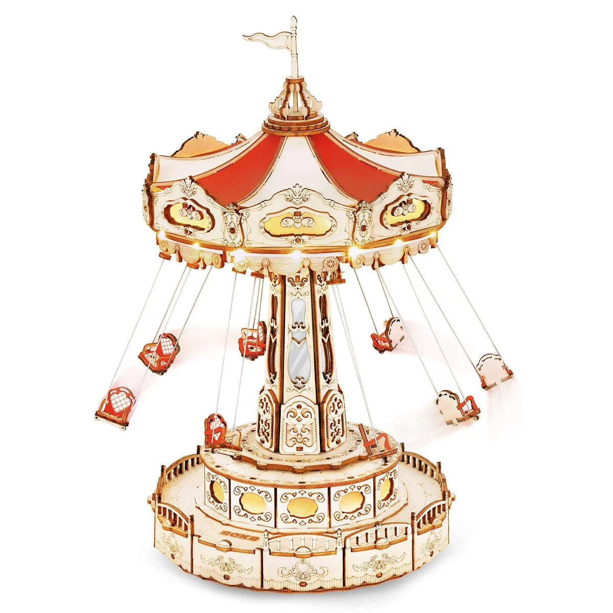 Rolife Swing Ride DIY Music Box 3D Wooden Puzzle EA02