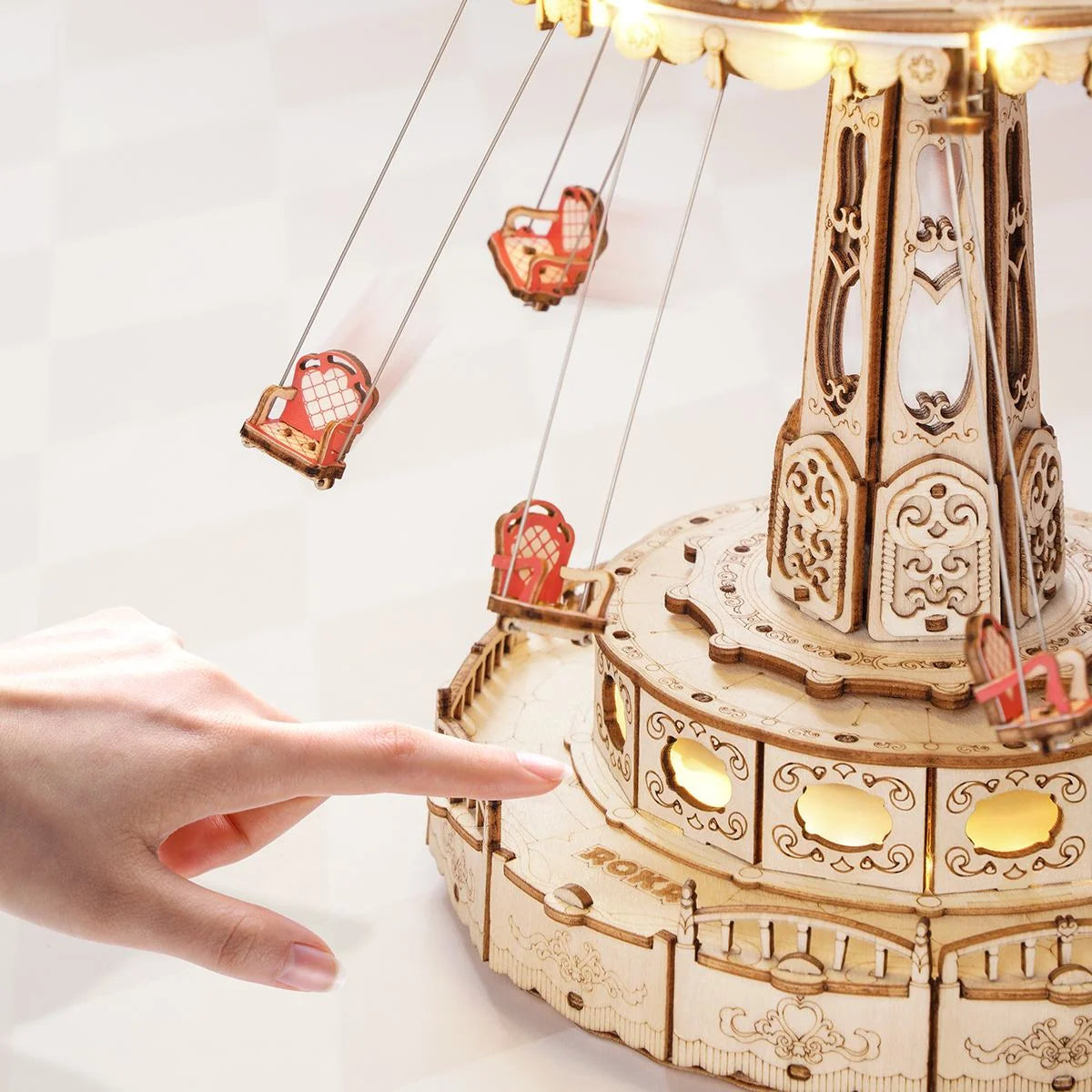 Rolife Swing Ride DIY Music Box 3D Wooden Puzzle EA02