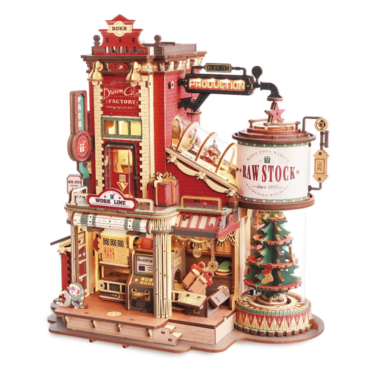 Rolife Dream Gift Factory Wooden Music Box EAB01