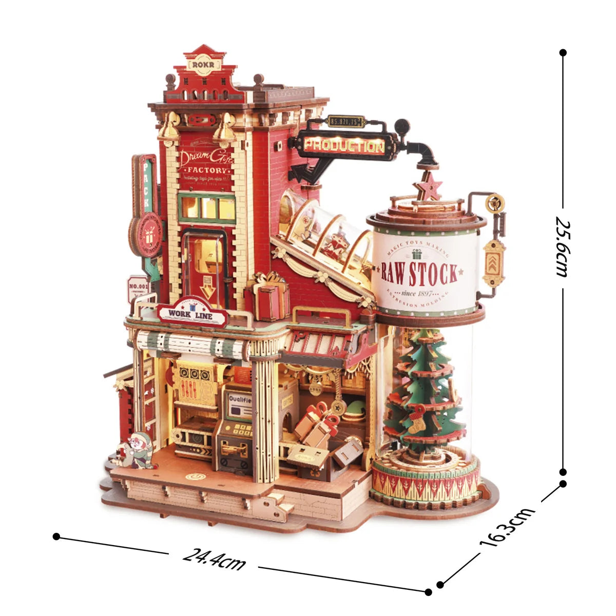 Rolife Dream Gift Factory Wooden Music Box EAB01