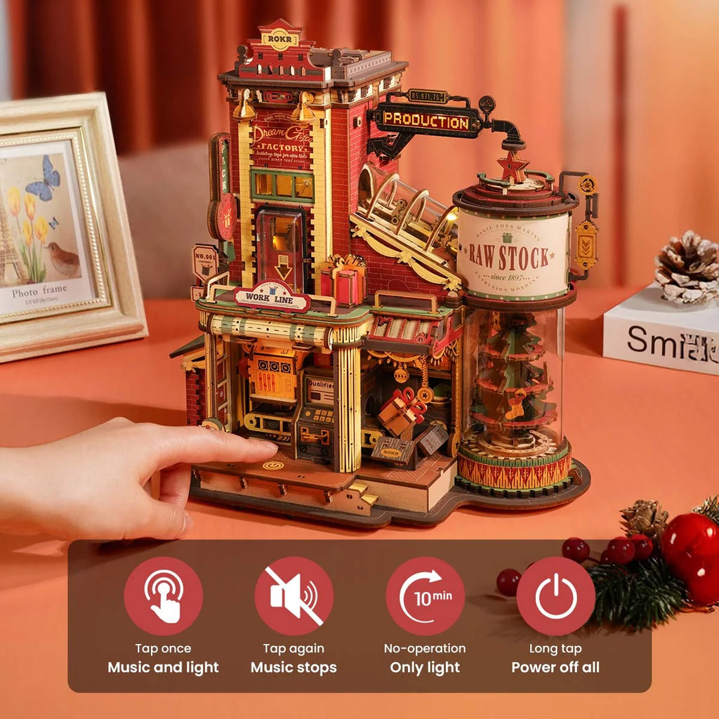 Rolife Dream Gift Factory Wooden Music Box EAB01