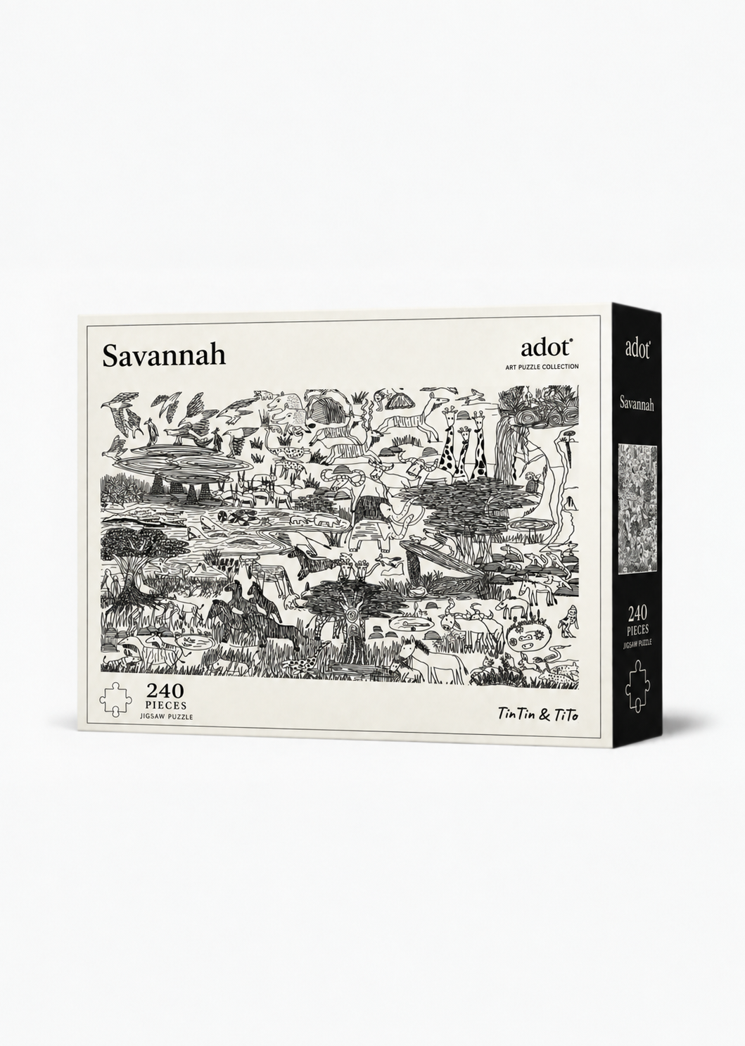 adot x Tintin and Tito "Savannah"  300 Pieces Jigsaw puzzle