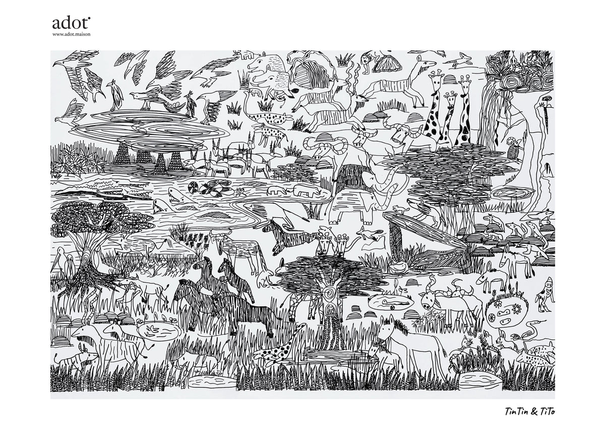 Seven Habitats : Savannah (Artprint) By Tintin and Tito