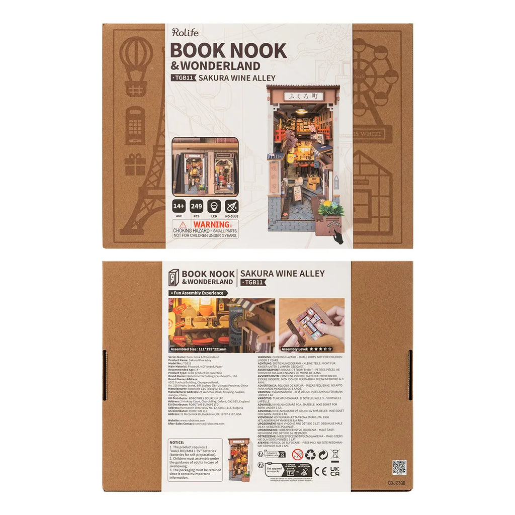 Rolife DIY Book Nook Kit - Sakura Wine Alley TGB11
