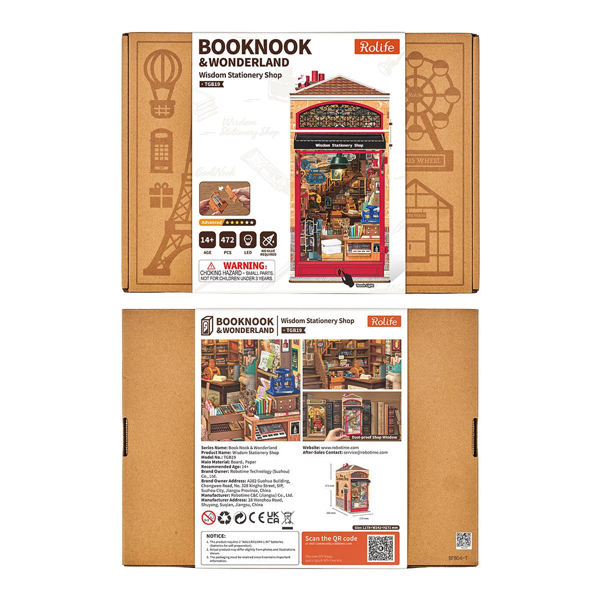 Rolife DIY Book Nook Kit- Wisdom Stationery Shop TGB19