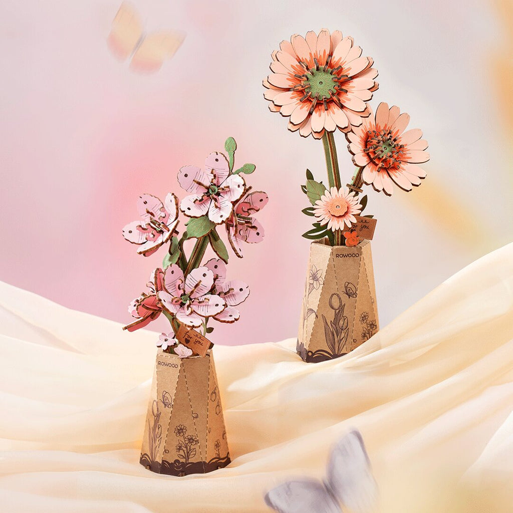 Rowood DIY Wooden Light Orange Gerbera TW111