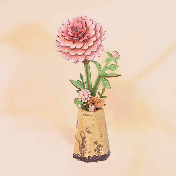 Rowood DIY Wooden Pink Dahlia TW131