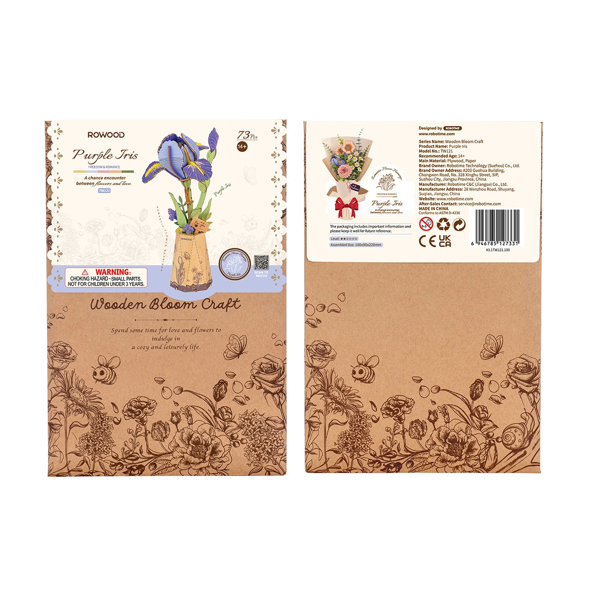 Rowood DIY Wooden Pink Dahlia TW131