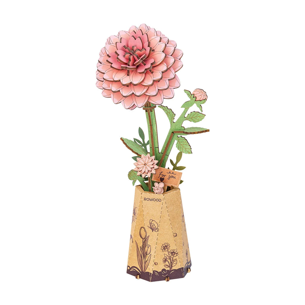 Rowood DIY Wooden Pink Dahlia TW131