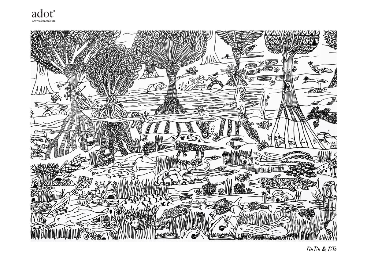 Seven Habitats : Freshwater (Artprint) By Tintin and Tito
